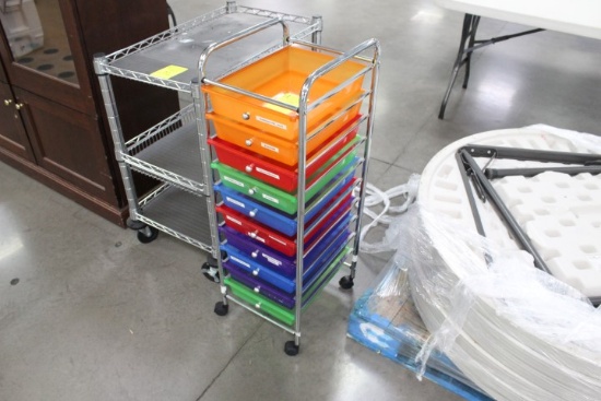 Organization cart with 10 drawers