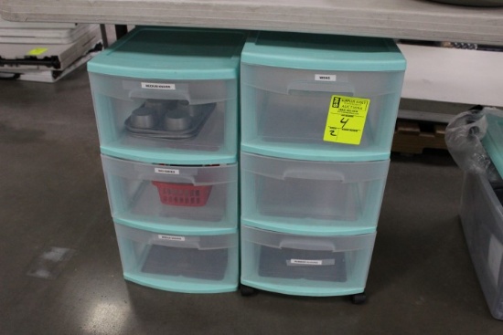 3 drawer storage containers.