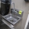 hand sink w/ soap & towell dispenser