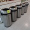 stainless waste receptacles