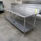 stainless table w/ backsplash & undershelf