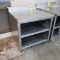 stainless table w/ backsplash & 2) undershelves