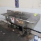 3-compartment sink w/ L & R drainboards