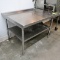 stainless table w/ drain basin