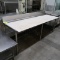 polytop/stainless table w/ backsplash