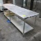 stainless tables w/ undershelves