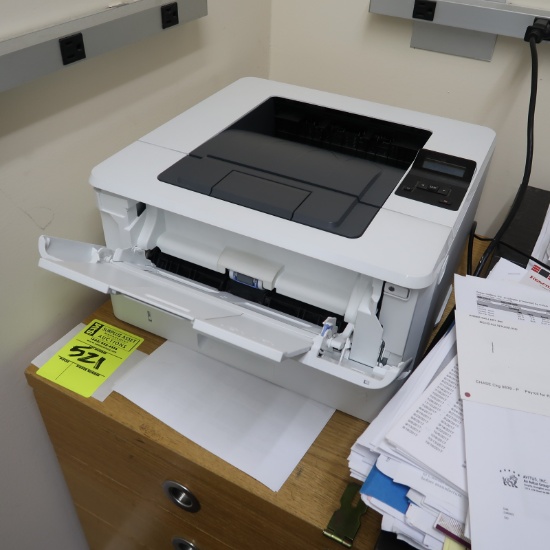 HP printer on cabinet