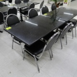 solid surface cafe table w/ 4) chairs