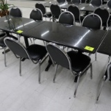 solid surface cafe table w/ 4) chairs