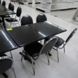 solid surface cafe table w/ 4) chairs