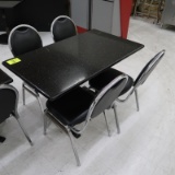 solid surface cafe table w/ 4) chairs