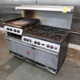 Wolf 6-burner range w/ griddle & 2) ovens