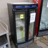 True double glass door refrigerated merchandiser