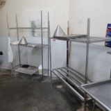 all shelving & cooler racks in dish room