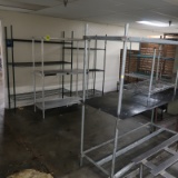 all shelving & cooler racks in back hall