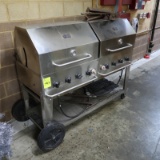 double outdoor gas grill, missing parts