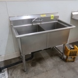 2-compartment sink w/ no drainboards