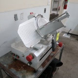 Berkel deli slicer, on stocking cart w/ boots