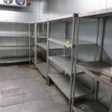 shelving units in freezer
