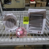 2) portable heaters & USB fan