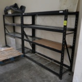 warehouse shelving, 3) sections, w/ contents
