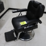 hair salon chair w/ 2) wall mounted mirrored work stations