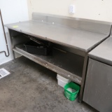 stainless table w/ backsplash & undershelf