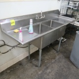 2-compartment sink w/ L & R drainboards