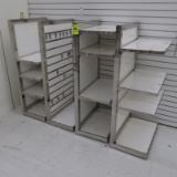 cosmetic/pharmacy endcap, 4) sections