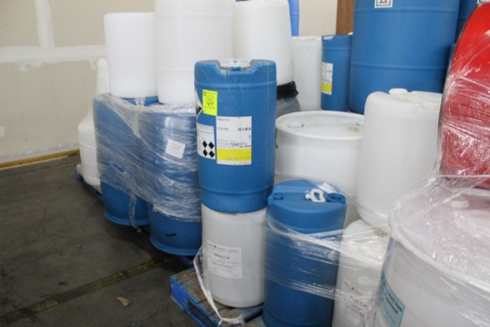 Pallets Of Plastic Drums