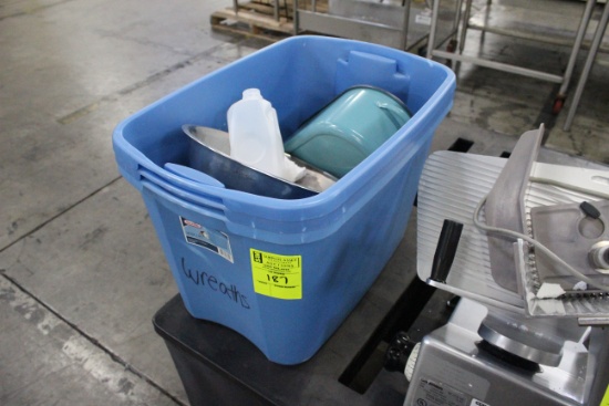 Plastic Bins W/ Misc Items