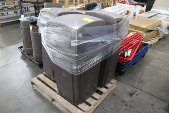 Pallet Of Trash Cans