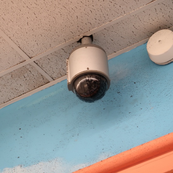 security CCTV cameras & monitors in whole store