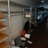 contents of room: 5) wire shelving units & assorted merchandising racks