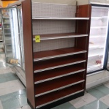 wooden shelving merchandiser