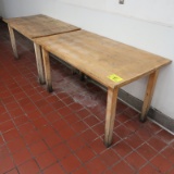 wooden tables