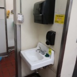 hand sink w/ soap & towell dispenser