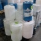 pallet of 13) plastic barrels