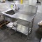 single compartment sink in stainless table