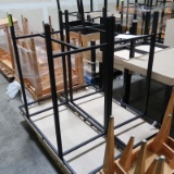 steel frame tables w/ woodgrain laminate top