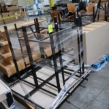 pallets of steel frame tables w/ woodgrain laminate top