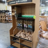 bulk coffee merchandiser w/ Trade Fixtures gravity bins