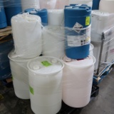 pallet of 13) plastic barrels