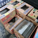 pallet of stainless pans, pots, trays