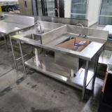 hand sink/prep sink combo table