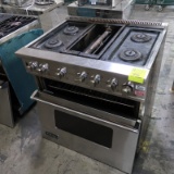 Viking 4-burner range w/ charbroiller & oven- missing top grates