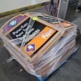 pallet of aisle signs