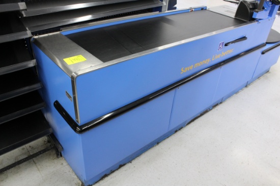 Pan Oston Single Belt Checkstand. NO POS system or carousel bagger.6' long belt.