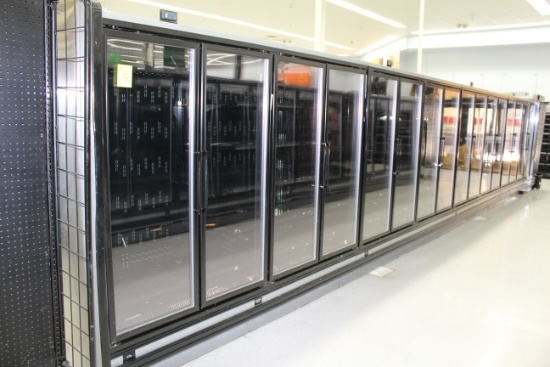 Kysor Warren Multideck w/ Retrofit Doors. Remote cooled, 120 volt. Year 2012. - Model #  DX6LD-08RUN