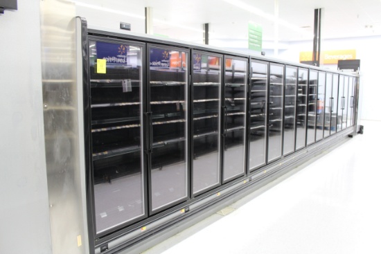 Kysor Warren Multideck w/ Retrofit Doors. Remote cooled, 120 volt. Year 2012. - Model #  DX6LD-08RUN